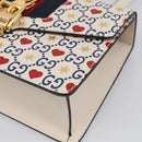 GUCCI Sylvi Small Shoulder Bag Leather 2way Ivory Gold 524405 Auth 211386M-10