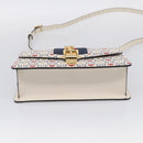 GUCCI Sylvi Small Shoulder Bag Leather 2way Ivory Gold 524405 Auth 211386M-9