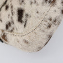 FENDI Mamma Baguette Shoulder Bag Harako leather Ivory Silver Auth 211390SAM-11