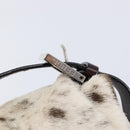 FENDI Mamma Baguette Shoulder Bag Harako leather Ivory Silver Auth 211390SAM-15