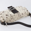 FENDI Mamma Baguette Shoulder Bag Harako leather Ivory Silver Auth 211390SAM-6