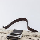 FENDI Mamma Baguette Shoulder Bag Harako leather Ivory Silver Auth 211390SAM-8