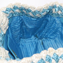 PRADA Hand Bag Raffia Light Blue Gold Auth 211391V-17