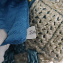 PRADA Hand Bag Raffia Light Blue Gold Auth 211391V-23