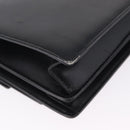 GUCCI Shoulder Bag Leather Black Gold Auth 211394V-14