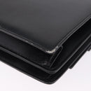 GUCCI Shoulder Bag Leather Black Gold Auth 211394V-15
