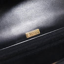 GUCCI Shoulder Bag Leather Black Gold Auth 211394V-18