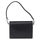 GUCCI Shoulder Bag Leather Black Gold Auth 211394V-3