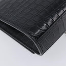 Saint Laurent Kate Chain Shoulder Bag Leather Black Silver Auth 211403M-13