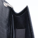 Saint Laurent Kate Chain Shoulder Bag Leather Black Silver Auth 211403M-20