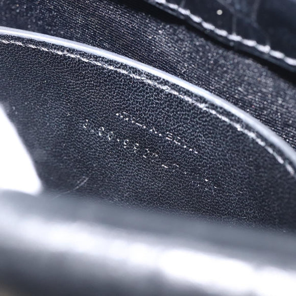 Saint Laurent Kate Chain Shoulder Bag Leather Black Silver Auth 211403M