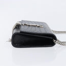 Saint Laurent Kate Chain Shoulder Bag Leather Black Silver Auth 211403M-4