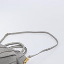 PRADA Hand Bag Leather 2way Gray Gold Auth 211404V-10