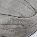 PRADA Hand Bag Leather 2way Gray Gold Auth 211404V-15
