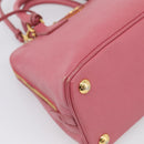 PRADA Hand Bag Saffiano leather 2way Pink Gold Auth 211405V-13