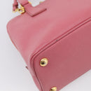 PRADA Hand Bag Saffiano leather 2way Pink Gold Auth 211405V-15