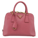 PRADA Hand Bag Saffiano leather 2way Pink Gold Auth 211405V-2