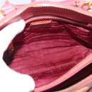 PRADA Hand Bag Saffiano leather 2way Pink Gold Auth 211405V-21