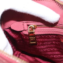 PRADA Hand Bag Saffiano leather 2way Pink Gold Auth 211405V-24