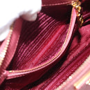 PRADA Hand Bag Saffiano leather 2way Pink Gold Auth 211405V-25