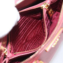 PRADA Hand Bag Saffiano leather 2way Pink Gold Auth 211405V-28