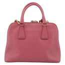 PRADA Hand Bag Saffiano leather 2way Pink Gold Auth 211405V-3