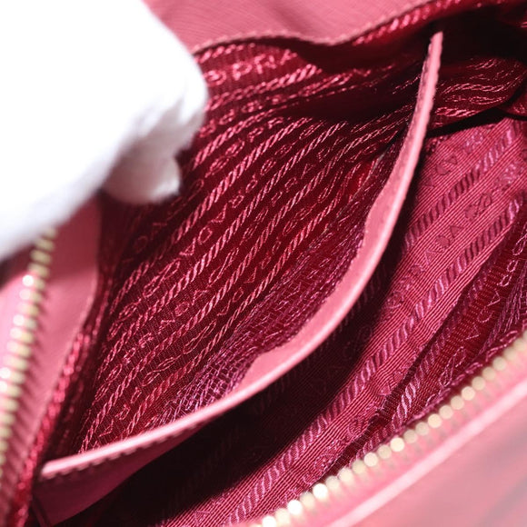 PRADA Hand Bag Saffiano leather 2way Pink Gold Auth 211405V