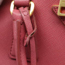 PRADA Hand Bag Saffiano leather 2way Pink Gold Auth 211405V-31