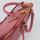 PRADA Hand Bag Saffiano leather 2way Pink Gold Auth 211405V-6