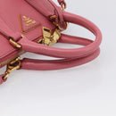 PRADA Hand Bag Saffiano leather 2way Pink Gold Auth 211405V-7