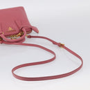 PRADA Hand Bag Saffiano leather 2way Pink Gold Auth 211405V-9
