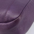 GUCCI Tote Bag Leather Purple Gold 257051 Auth 211407V-10