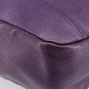 GUCCI Tote Bag Leather Purple Gold 257051 Auth 211407V-11
