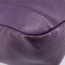 GUCCI Tote Bag Leather Purple Gold 257051 Auth 211407V-13