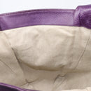 GUCCI Tote Bag Leather Purple Gold 257051 Auth 211407V-17