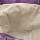 GUCCI Tote Bag Leather Purple Gold 257051 Auth 211407V-18