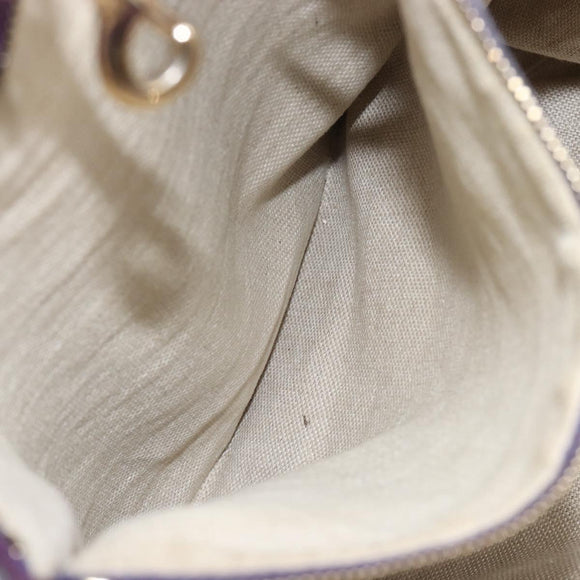 GUCCI Tote Bag Leather Purple Gold 257051 Auth 211407V