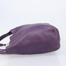 GUCCI Tote Bag Leather Purple Gold 257051 Auth 211407V-5