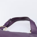 GUCCI Tote Bag Leather Purple Gold 257051 Auth 211407V-8