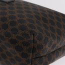 CELINE Macadam Canvas Hand Bag PVC Black Gold Auth 211415V-11
