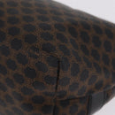 CELINE Macadam Canvas Hand Bag PVC Black Gold Auth 211415V-13