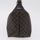CELINE Macadam Canvas Hand Bag PVC Black Gold Auth 211415V-4