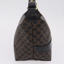 CELINE Macadam Canvas Hand Bag PVC Black Gold Auth 211415V-5