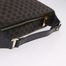 CELINE Macadam Canvas Hand Bag PVC Black Gold Auth 211415V-7