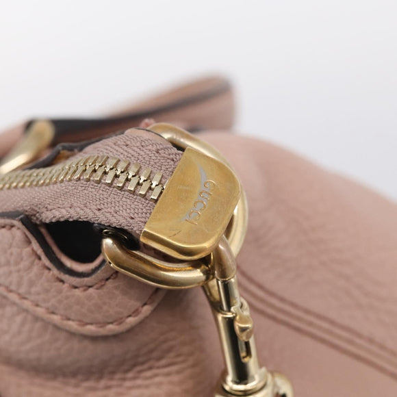 GUCCI Soho Hand Bag Leather 2way Pink Gold 308362 Auth 211417V
