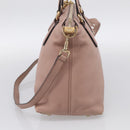 GUCCI Soho Hand Bag Leather 2way Pink Gold 308362 Auth 211417V-5