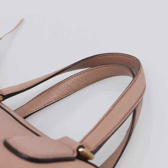 GUCCI Soho Hand Bag Leather 2way Pink Gold 308362 Auth 211417V
