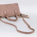 GUCCI Soho Hand Bag Leather 2way Pink Gold 308362 Auth 211417V-9