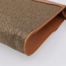 GUCCI Horsebit Shoulder Bag Canvas Beige Gold Auth 211419-12