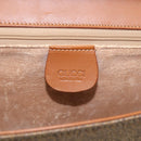 GUCCI Horsebit Shoulder Bag Canvas Beige Gold Auth 211419-15